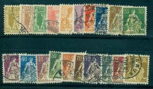 SWITZERLAND #126-45 Complete set, used, VF, Scott $98.00