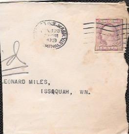 US #493 Washington Coil used on paper. Nice cancellation. dated 1919