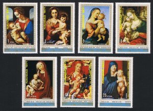 Eq. Guinea Paintings Madonnas Christmas 7v 1971 MNH SC#7223-7231