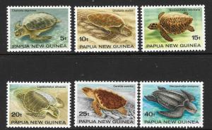 PAPUA NEW GUINEA SG472/7 1984 TURTLES MNH