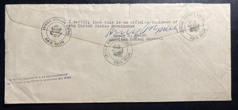 1939 Dublin Ireland American Consular Service Airmail Cover To Washington DC USA