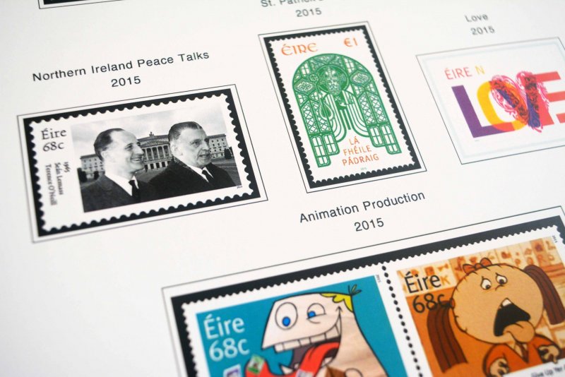 COLOR PRINTED IRELAND 2011-2020 STAMP ALBUM PAGES (60 illustrated pages)