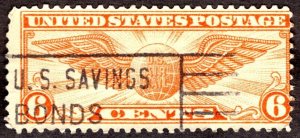 1934, US 6c, Winged Globe, Used, Sc C19