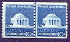 1520 Jefferson Memorial MNH coil line pair