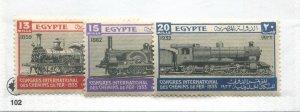 Egypt 1932 3 Locomotive values unmounted mint NH