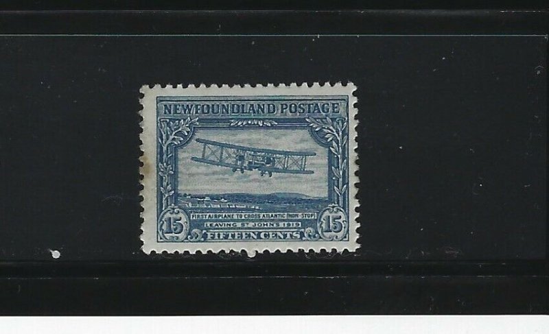 NEWFOUNDLAND - #170 - 15c FIRST NONSTOP TRANSATLANTIC FLIGHT MINT STAMP MH