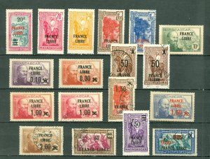 MADAGASCAR FRANCE LIBRE LOT of 21...MNH/MH/USED...$62.00