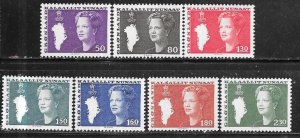 Greenland#120-126  Queen Margrethe   (MNH) CV $4.70