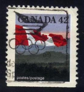 Canada #1356 Flag and Hills, used (0.25)