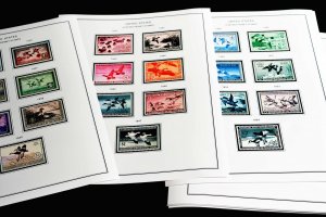 COLOR PRINTED USA FEDERAL DUCK 1934-2020 STAMP ALBUM PAGES (46 illustr. pages)