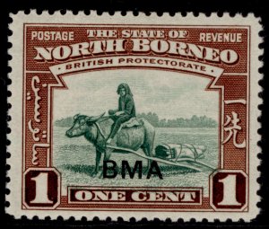 NORTH BORNEO GVI SG320, 1c green & red-brown, VLH MINT. Cat £24.