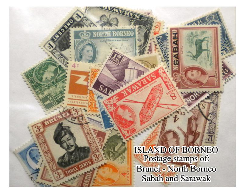 ISLAND OF NORTH BORNEO 25 QUALITY VARIETY STAMP LOT. TOP GRADE