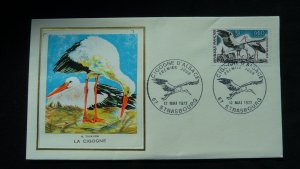 bird stork FDC France 1973 (ref 36934)