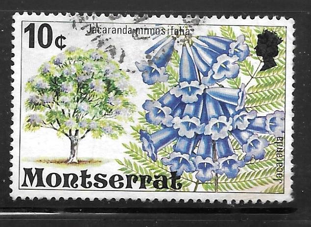 Montserrat 344: 10c Jacaranda, used, VF