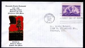 US 898 Coronado Unknown Typed FDC