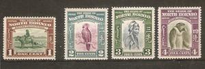 NORTH BORNEO 1939 SET TO 4c SG 303/306 HINGED MINT