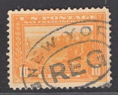 US Stamp #400 10c Orange Yellow SF Bay  USED SCV $20.00
