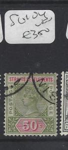 MALAYA  STRAITS SETTLEMENTS  (P0609B)  QV  50C  SG 104   VFU