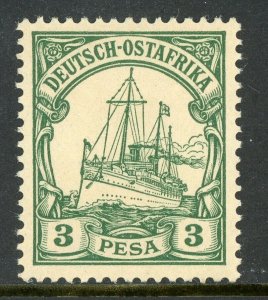 East Africa 1900 Germany 3 Pesa Yacht Ship Unwatermark Scott # 12 MNH E472