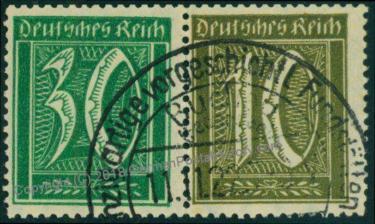 Germany Empire Germania Mi W19 Expertized Zusammendruck ZSD Se-Tenant 74902