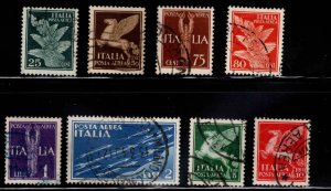 Italy Scott C12-C19 Used airmail stamp set