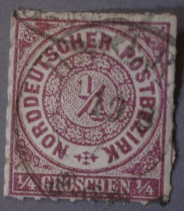 North German Confederation #1 FN Used Light Circular Cancels