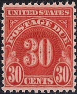 J85 30 cent Carmine mint OG NH XF