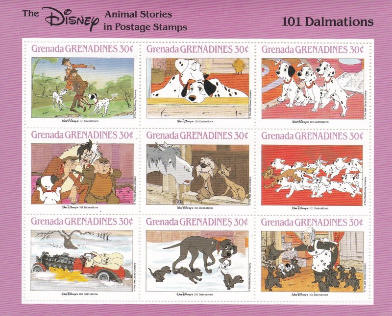 Grenada Grenadines # 986-991, Disney Stories, 6 mini Sheets, NH, 1/2 Cat.