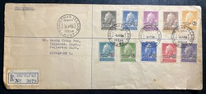 1959 Christmas Islands Australia First Day Registered cover FDC To Singapore