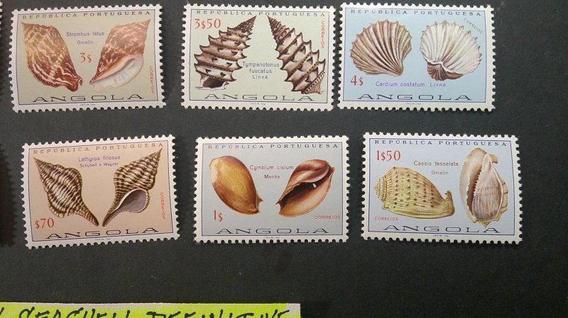 Angola 1974 Seashell Definitive Issue Scott# 573-590 Mint XFNH CPL set of 20