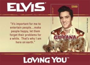 Guyana 2010 - Elvis in the Movies Loving You Set of 2 Souvenir Stamp Sheets