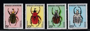 Central Africa # 706-709, Beetles, Mint NH, 1/2 Cat