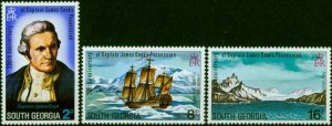 South Georgia 1975 Captain Cook Set of 3 SG43-45 V.F MNH