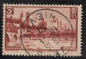 France Scott 344 Used Palace of Popes Avignon stamp 1938