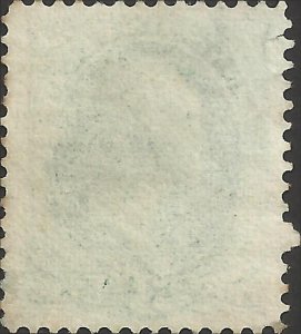 # 184 Olive Green Unknown Ink Minor Fault Used George Washington