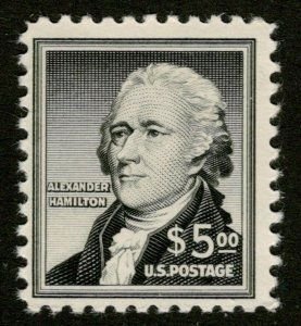 SCOTT  1053  ALEXANDER HAMILTON  $5.00  SINGLE  MNH  SHERWOOD STAMP