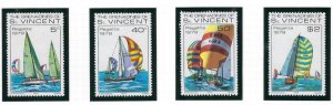 St Vincent Grenadines 166-69 MNH 1979 Sailboats (KA)(ad4343)
