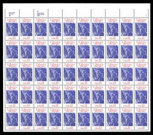 U.S.#2224 LIBERTY CENTENNIAL ISSUE - SHEET OF 50 - OGNH - VF - CV$22.80 (E#173)