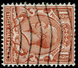 SG420b, 1½d red-brown, good used. WMK SIDEWAYS.
