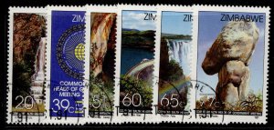 ZIMBABWE QEII SG816-821, 1991 head of govt meeting set, FINE USED.