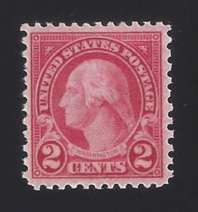 US #579 1923 Carmine Unwmk Perf 11x10 Mint OG LH VF Scv $70