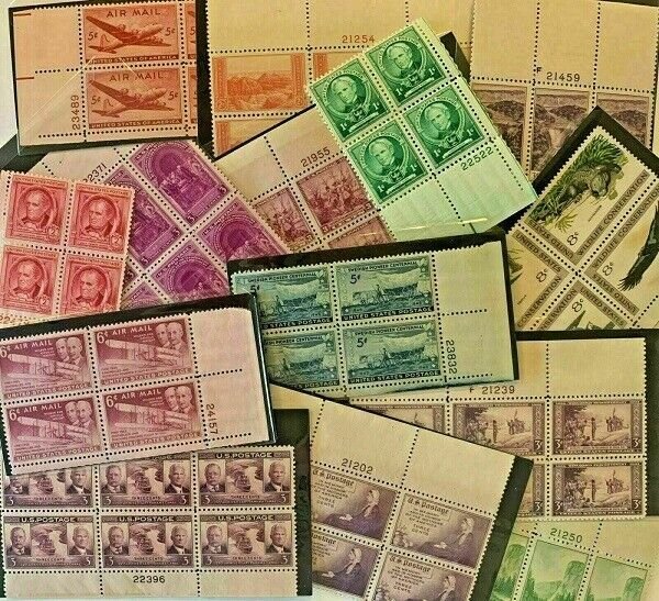 U.S. MINT COLLECTION 400+ VINTAGE STAMPS INCLUDES PLATE BLOCKS / SINGLES & MORE!