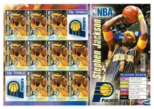 Tuvalu 2006 - NBA Indiana Pacers - Stephen Jackson - Sheet of 12 Stamps - MNH
