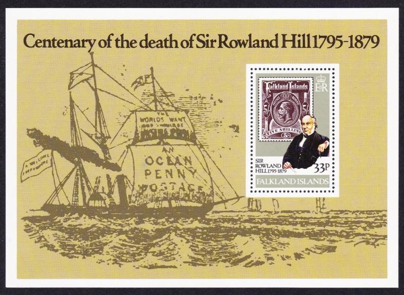 Falkland Is. Death Centenary of Sir Rowland Hill MS 1979 MNH SG#MS367 SC#294