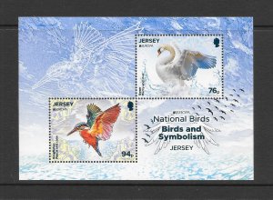 BIRDS - JERSEY #2219 NATIONAL BIRDS S/S MNH