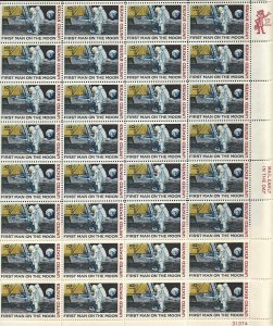 C76, MNH 10¢ Earth bleeding onto the Moon EFO Full Sheet MNH