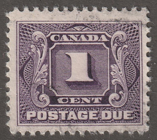 Canada, stamp,  Scott#J-1,  used, hinged,  postage due, #C-J1