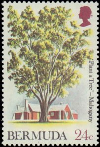 Bermuda #298-301, Complete Set(4), 1973, Trees, Never Hinged