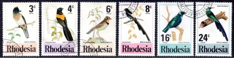 Rhodesia - 1977 Birds Set Used SG 537-542