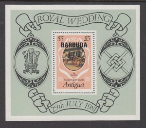 Barbuda 500 Royal Wedding Souvenir Sheet MNH VF